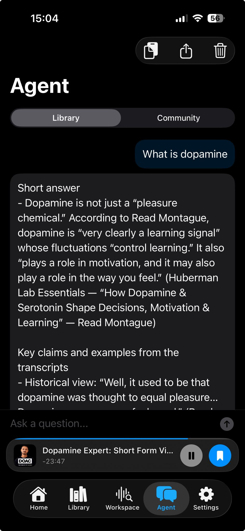 Agent — Ask your library